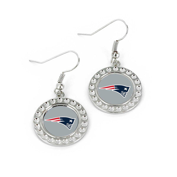 WHOLESALE NEW ENGLAND PATRIOTS DIMPLE EARRINGS (FJ-1080)