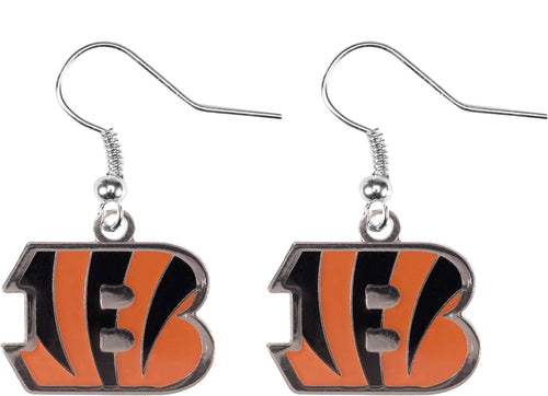 WHOLESALE CINCINNATI BENGALS LOGO DANGLER EARRINGS