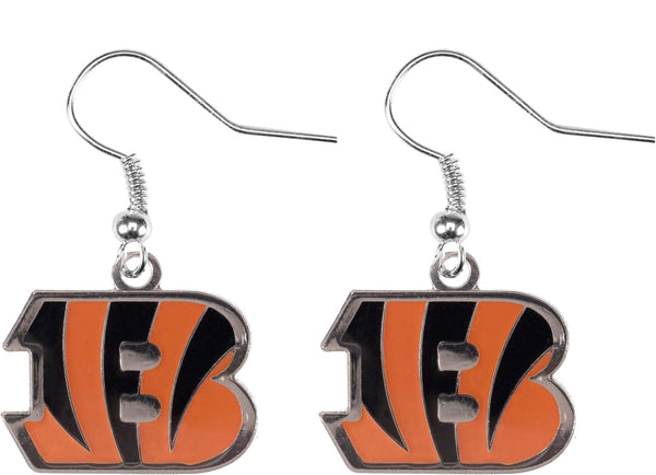 WHOLESALE CINCINNATI BENGALS LOGO DANGLER EARRINGS