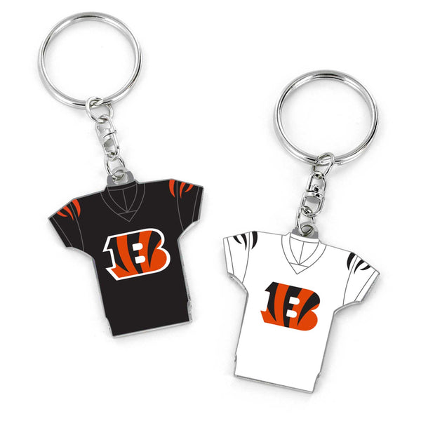 WHOLESALE CINCINNATI BENGALS REVERSIBLE HOME/AWAY JERSEY KEYCHAIN