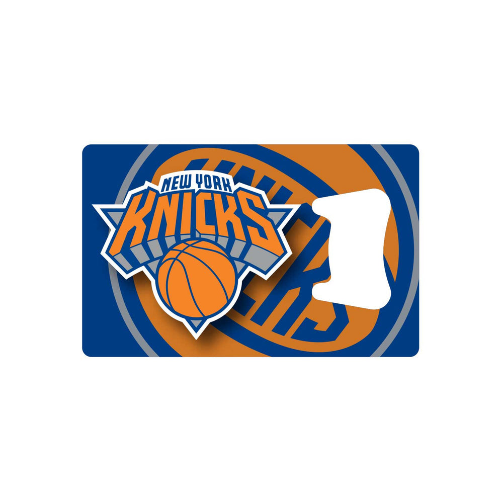 NEW YORK KNICKS CREDIT CARD BOTTLE OPENER MAGNET