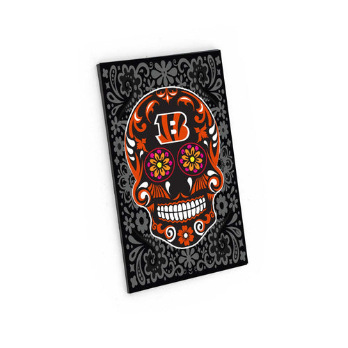 WHOLESALE CINCINNATI BENGALS SUGAR SKULL PATTERN MAGNET