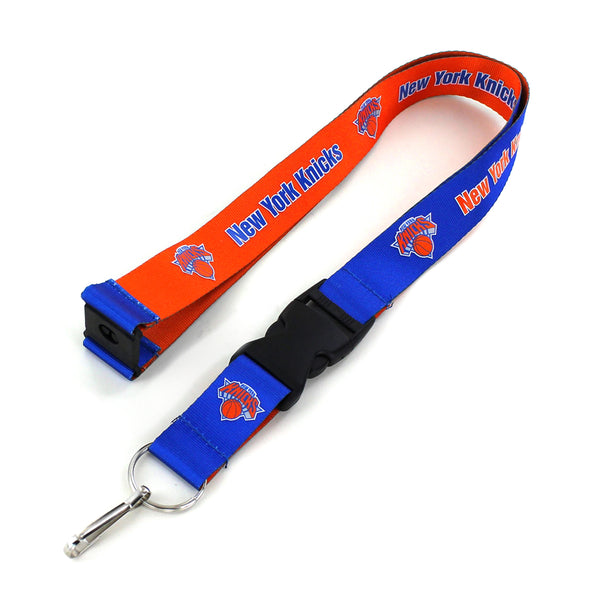 WHOLESALE NEW YORK KNICKS (BLUE/ORANGE) REVERSIBLE LANYARD