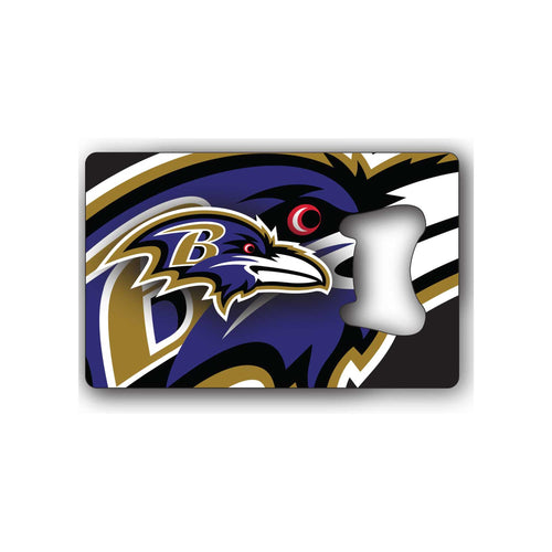 WHOLESALE BALTIMORE RAVENS CREDIT CARD BOTTLE OPENER MAGNET