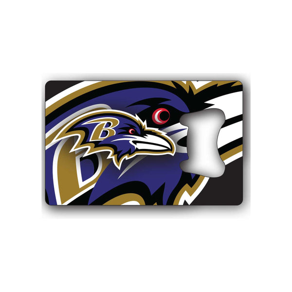 WHOLESALE BALTIMORE RAVENS CREDIT CARD BOTTLE OPENER MAGNET