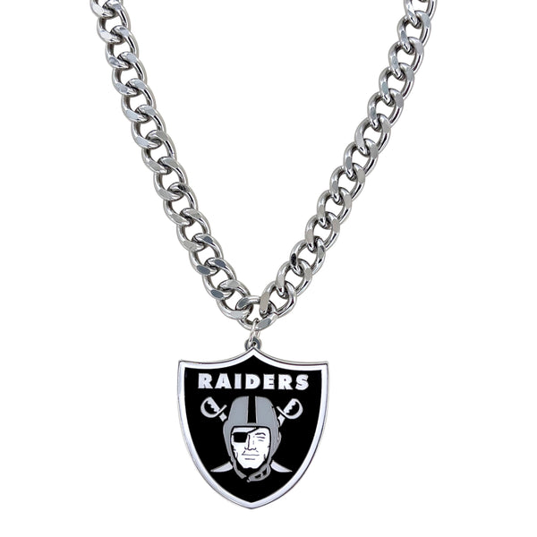 WHOLESALE LAS VEGAS RAIDERS HEAVYWEIGHT TEAM LOGO NECKLACE