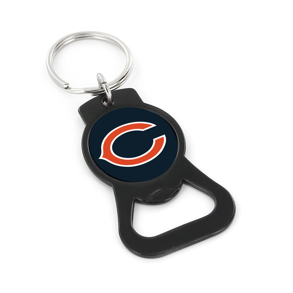 CHICAGO BEARS (BLACK) BOTTLE OPENER KEYCHAIN