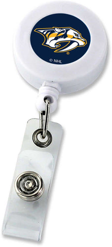 WHOLESALE NASHVILLE PREDATORS (WHITE) BADGE REEL (NE)