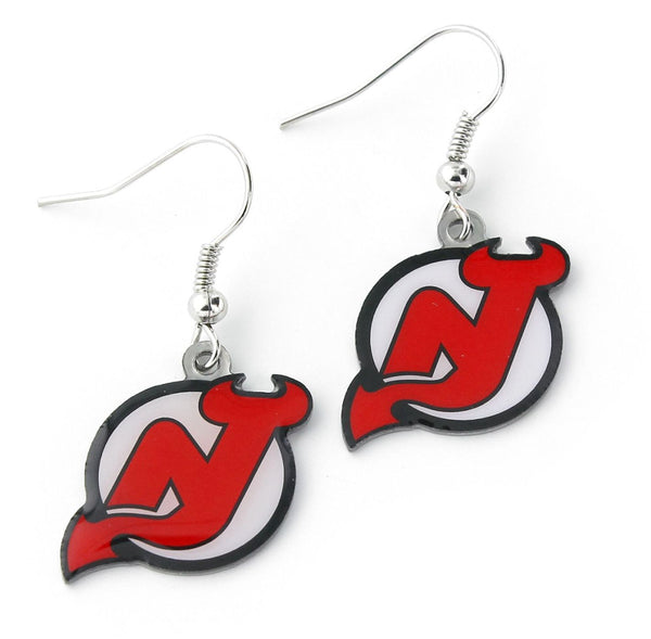 WHOLESALE NEW JERSEY DEVILS DANGLER EARRINGS