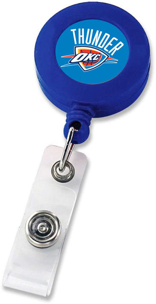 WHOLESALE OKLAHOMA CITY THUNDER RETRACTABLE BADGE HOLDER BLUE (NE)