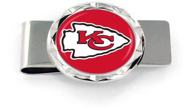 KANSAS CITY CHIEFS DIAMOND CUT OUT MONEY CLIP