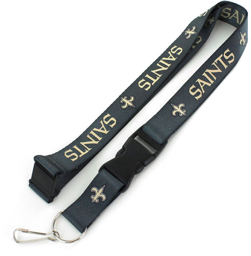 WHOLESALE NEW ORLEANS SAINTS (CHARCOAL) TEAM LANYARD