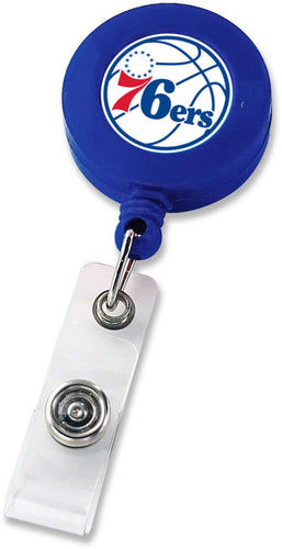 WHOLESALE PHILADELPHIA 76ERS RETRACTABLE BADGE HOLDER BLUE (NE)