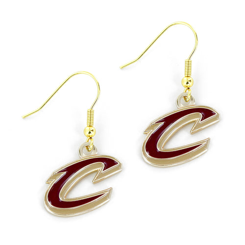 WHOLESALE CLEVELAND CAVALIERS LOGO DANGLER EARRINGS