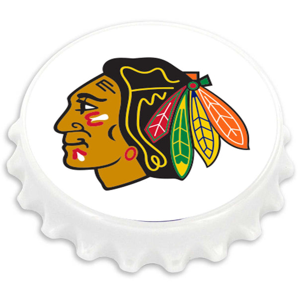 WHOLESALE CHICAGO BLACKHAWKS BOTTLE CAP BOTTLE OPENER MAGNET (OC)