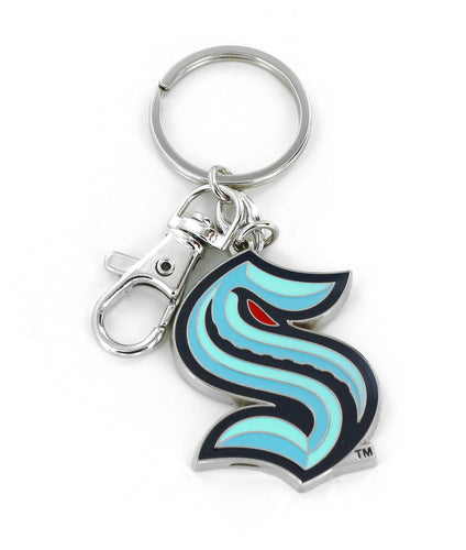 WHOLESALE SEATTLE KRAKEN TEAM LOGO HEAVYWEIGHT KEYCHAIN