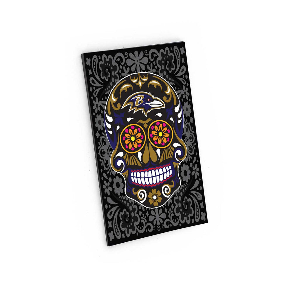 WHOLESALE BALTIMORE RAVENS SUGAR SKULL PATTERN MAGNET