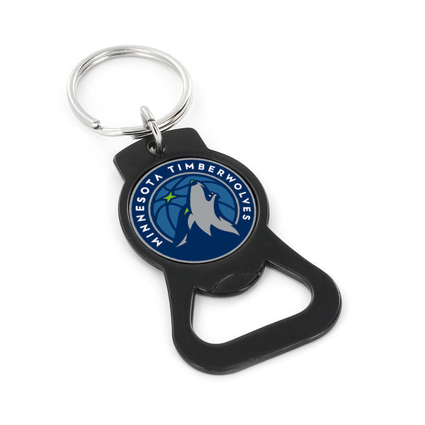 WHOLESALE MINNESOTA TIMBERWOLVES (BLACK) BOTTLE OPENER KEYCHAIN