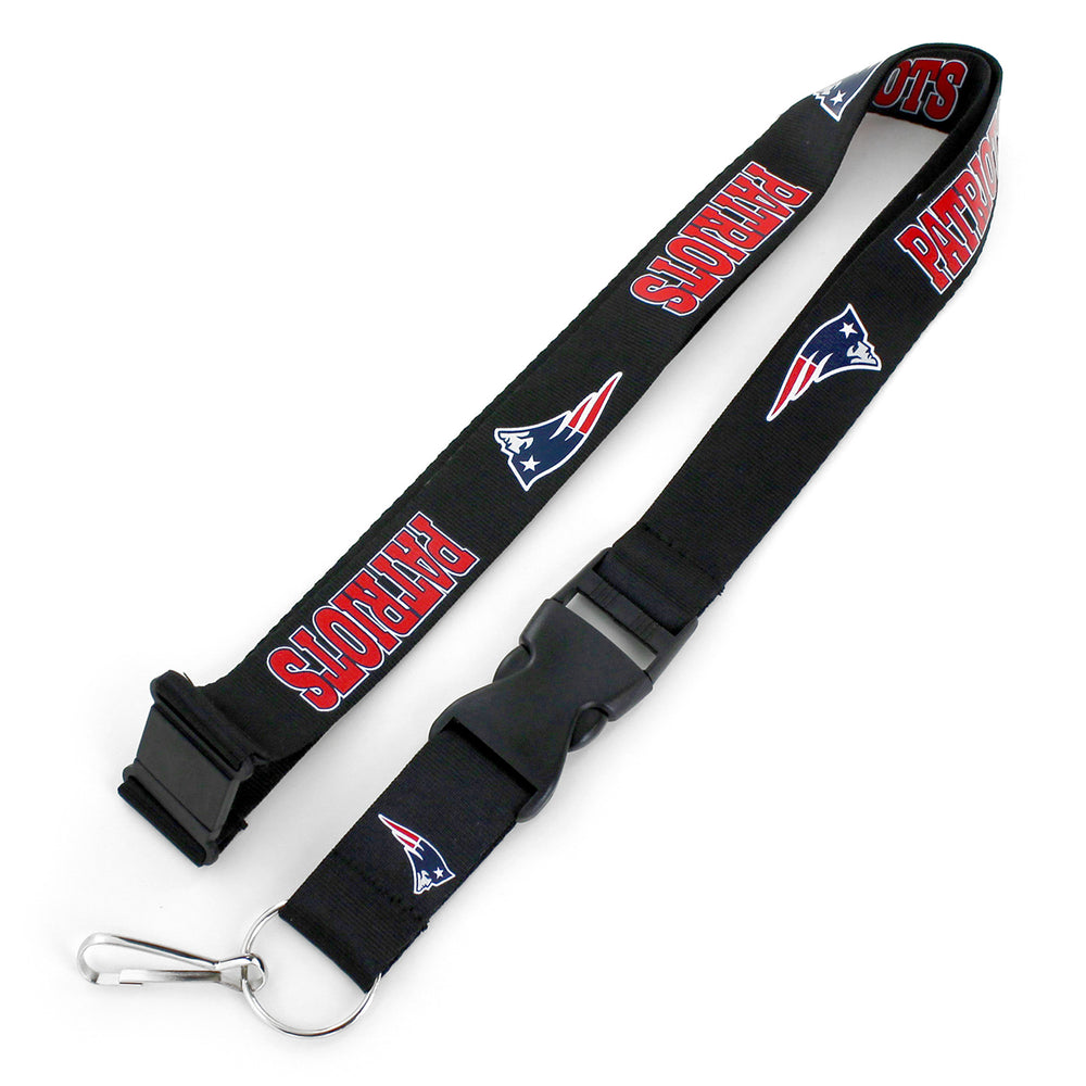 WHOLESALE NEW ENGLAND PATRIOTS (BLACK) TEAM LANYARD