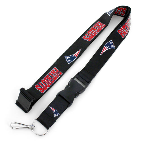 WHOLESALE NEW ENGLAND PATRIOTS (BLACK) TEAM LANYARD