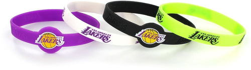 WHOLESALE LOS ANGELES LAKERS SILICONE BRACELET 4-PACK