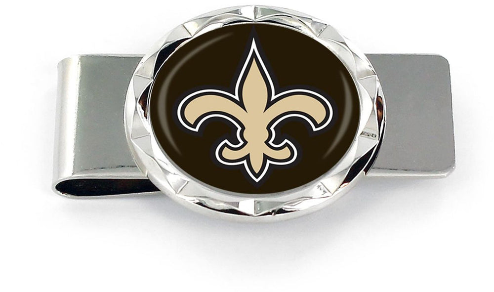 WHOLESALE NEW ORLEANS SAINTS DIAMOND CUT MONEY CLIP