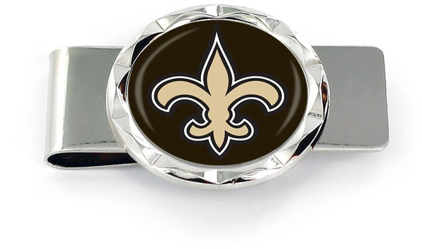 WHOLESALE NEW ORLEANS SAINTS DIAMOND CUT MONEY CLIP