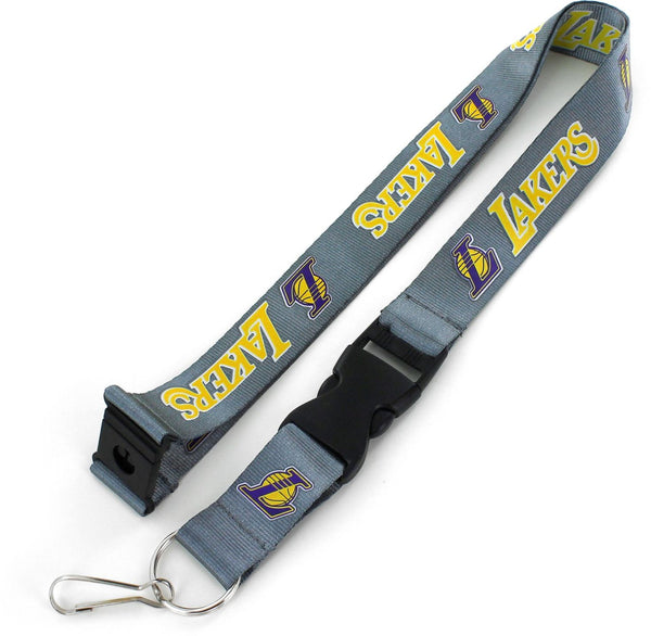 WHOLESALE LOS ANGELES LAKERS (CHARCOAL) TEAM LANYARD