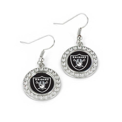 WHOLESALE LAS VEGAS RAIDERS DIMPLE EARRINGS (FJ-1080)
