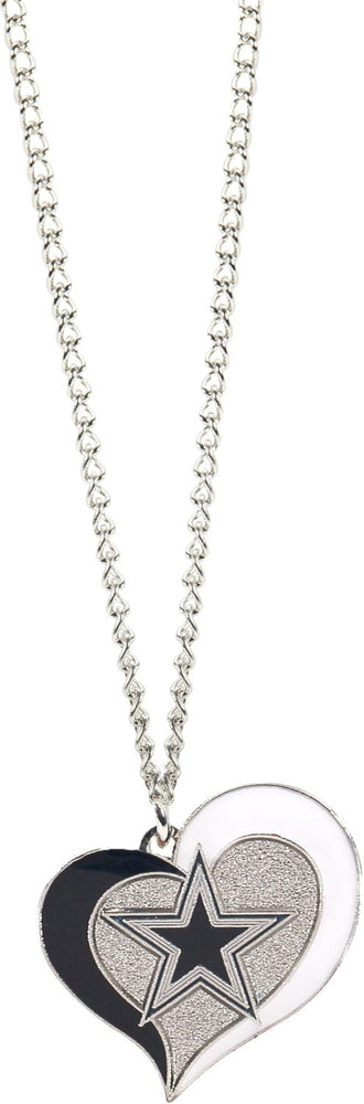 WHOLESALE DALLAS COWBOYS SWIRL HEART NECKLACE