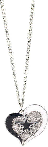 WHOLESALE DALLAS COWBOYS SWIRL HEART NECKLACE