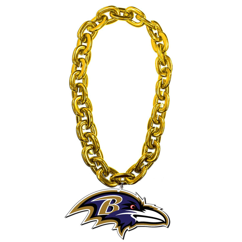 WHOLESALE BALTIMORE RAVENS HEAD (GOLD) FAN CHAIN