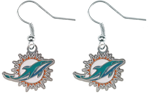 WHOLESALE MIAMI DOLPHINS LOGO DANGLER EARRINGS