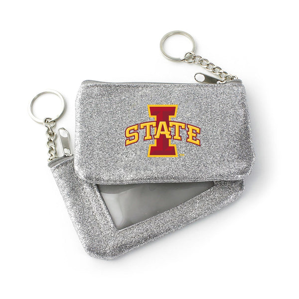 WHOLESALE IOWA STATE (SILVER) SPARKLE COIN PURSE (OC)