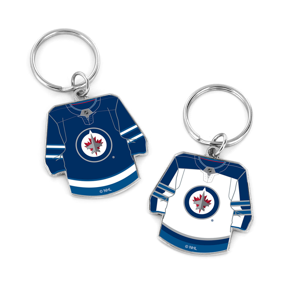 WHOLESALE WINNIPEG JETS REVERSIBLE HOME/AWAY JERSEY KEYCHAIN
