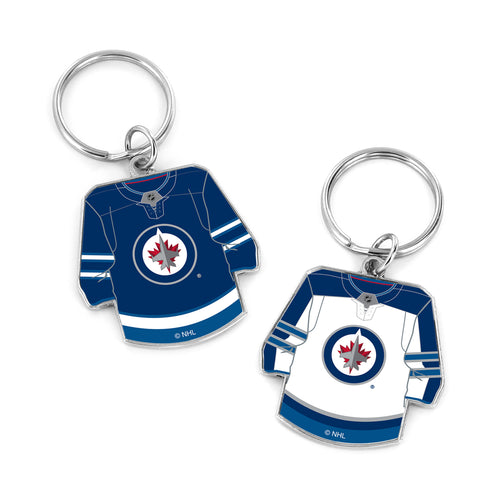 WHOLESALE WINNIPEG JETS REVERSIBLE HOME/AWAY JERSEY KEYCHAIN