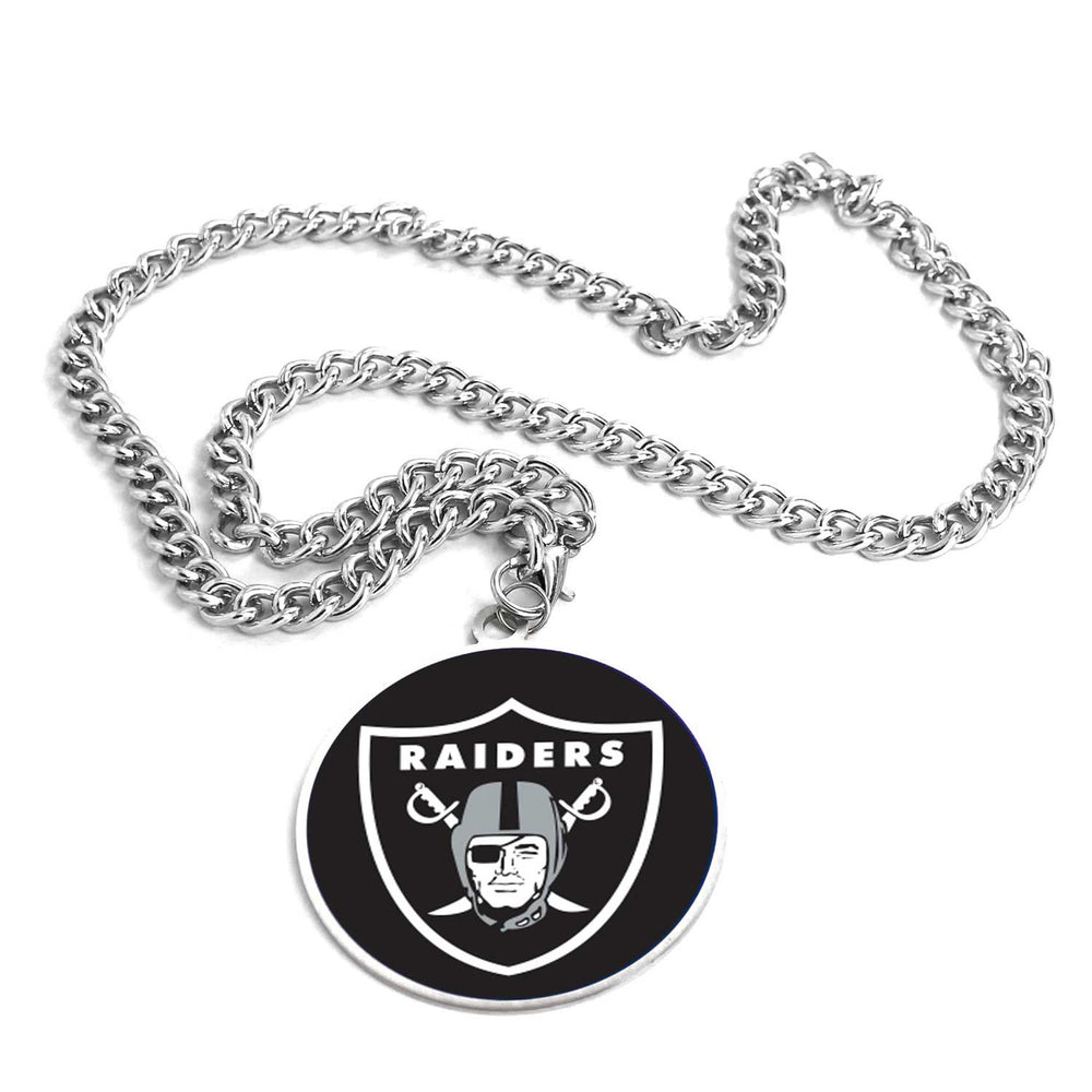 WHOLESALE LAS VEGAS RAIDERS (SILVER) TEAM EMBLEM NECKLACE