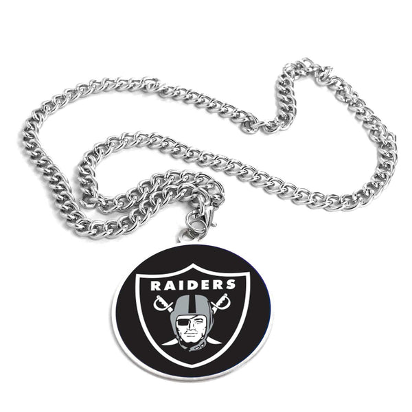 WHOLESALE LAS VEGAS RAIDERS (SILVER) TEAM EMBLEM NECKLACE