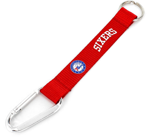 WHOLESALE PHILADELPHIA 76ERS CARABINER LANYARD KEYCHAIN
