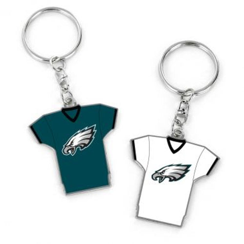 WHOLESALE PHILADELPHIA EAGLES REVERSIBLE HOME/AWAY JERSEY KEYCHAIN