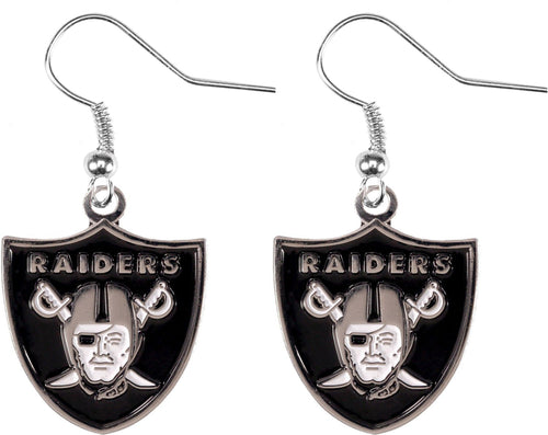 WHOLESALE LAS VEGAS RAIDERS LOGO DANGLER EARRINGS