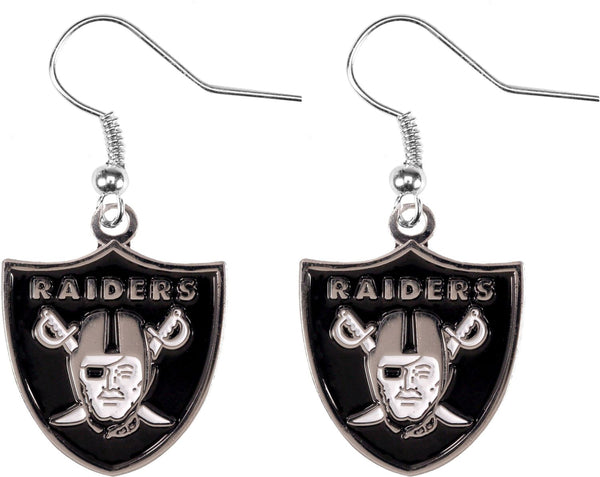 WHOLESALE LAS VEGAS RAIDERS LOGO DANGLER EARRINGS