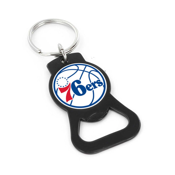 WHOLESALE PHILADELPHIA 76ERS (BLACK) BOTTLE OPENER KEYCHAIN