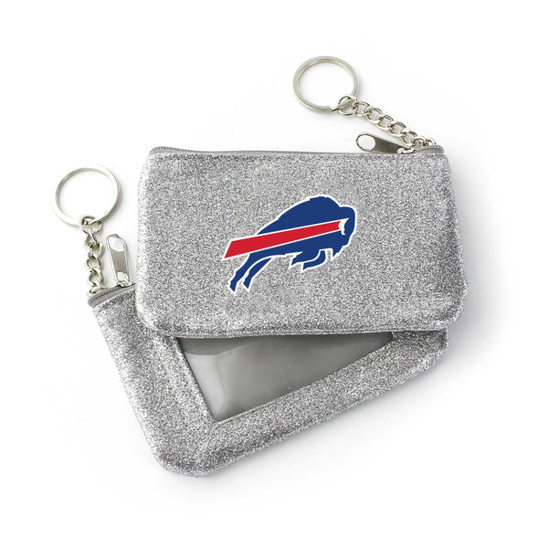 WHOLESALE BUFFALO BILLS (SILVER) SPARKLE COIN PURSE (OC)