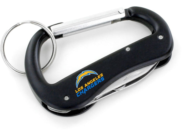 WHOLESALE LOS ANGELES CHARGERS CARABINER MULTI TOOL KEYCHAIN (SP)