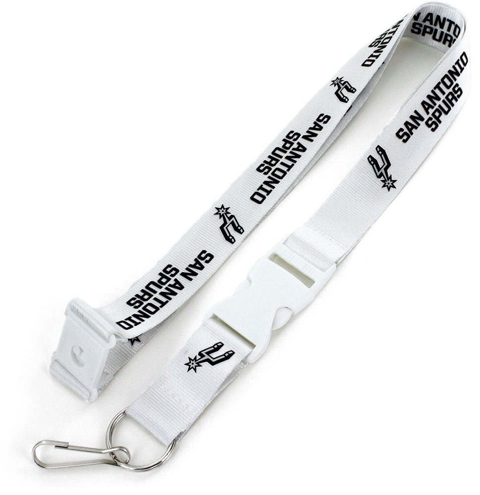 WHOLESALE SAN ANTONIO SPURS (WHITE W/WHT BUCKLE) TEAM LANYARD