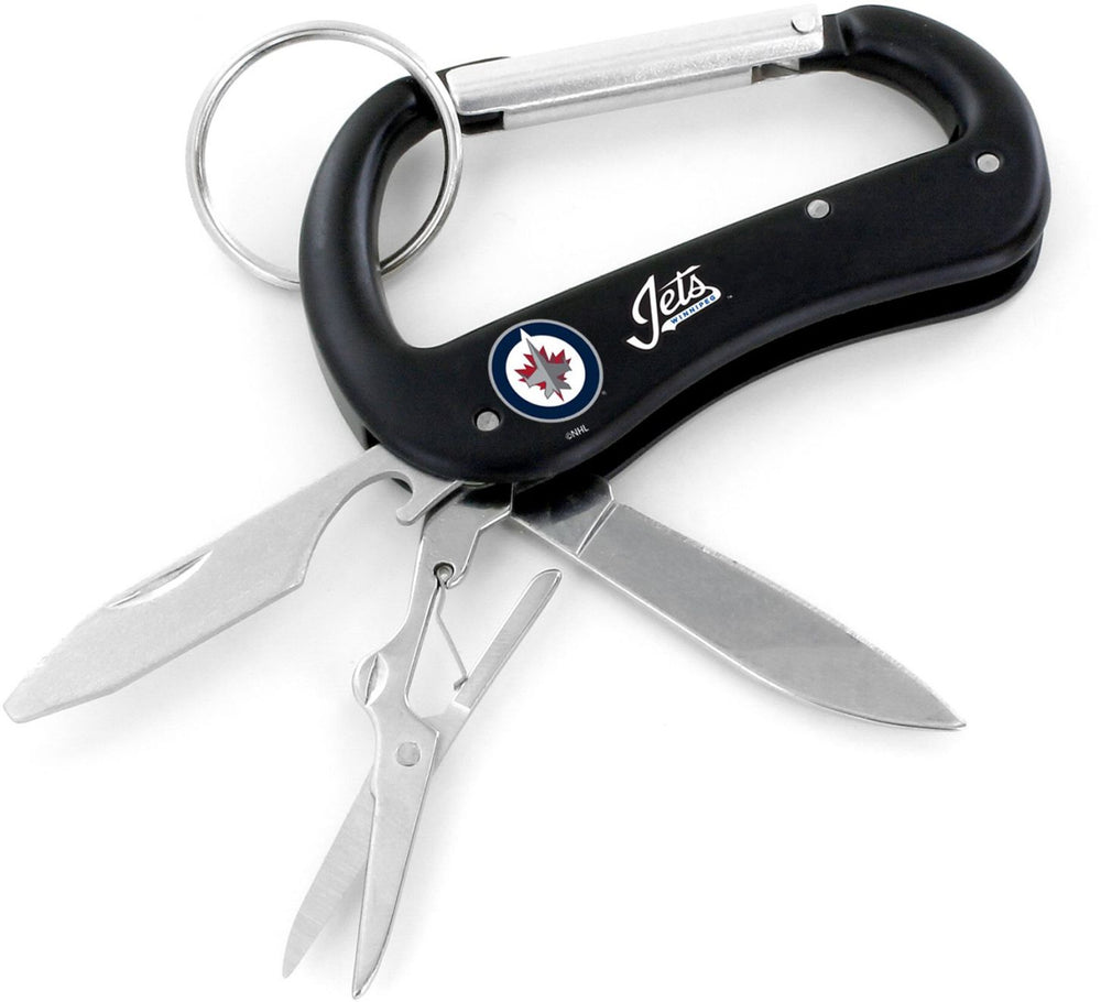 WHOLESALE WINNIPEG JETS CARABINER MULTI TOOL KEYCHAIN (SP)