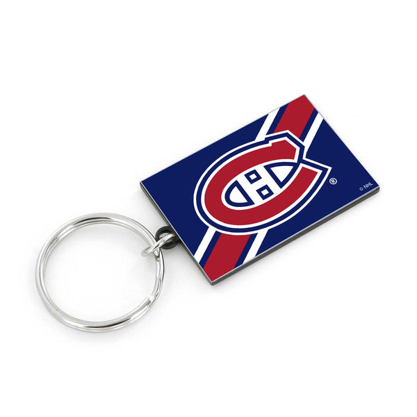 WHOLESALE MONTREAL CANADIENS STRIPED KEYCHAIN