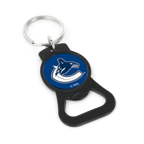 WHOLESALE VANCOUVER CANUCKS (BLACK) BOTTLE OPENER KEYCHAIN