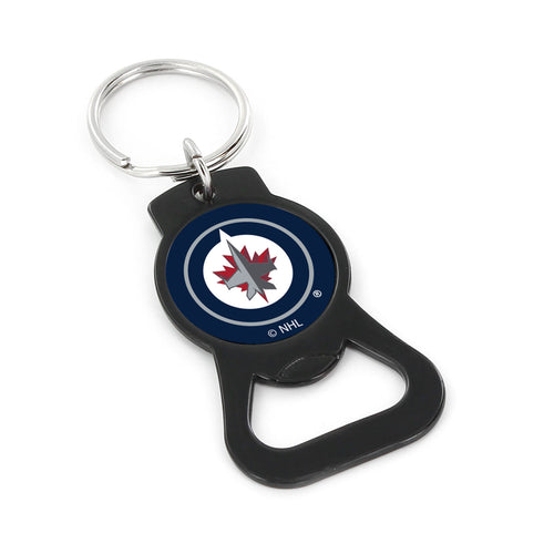 WHOLESALE WINNIPEG JETS (BLACK) BOTTLE OPENER KEYCHAIN
